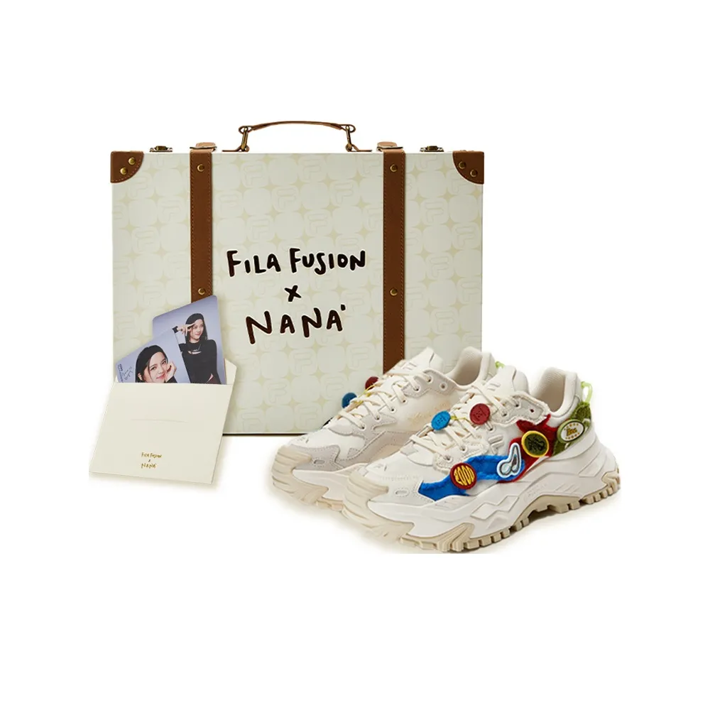 FILA FUSION Low Top Chunky Sneakers Women's Milk White Box