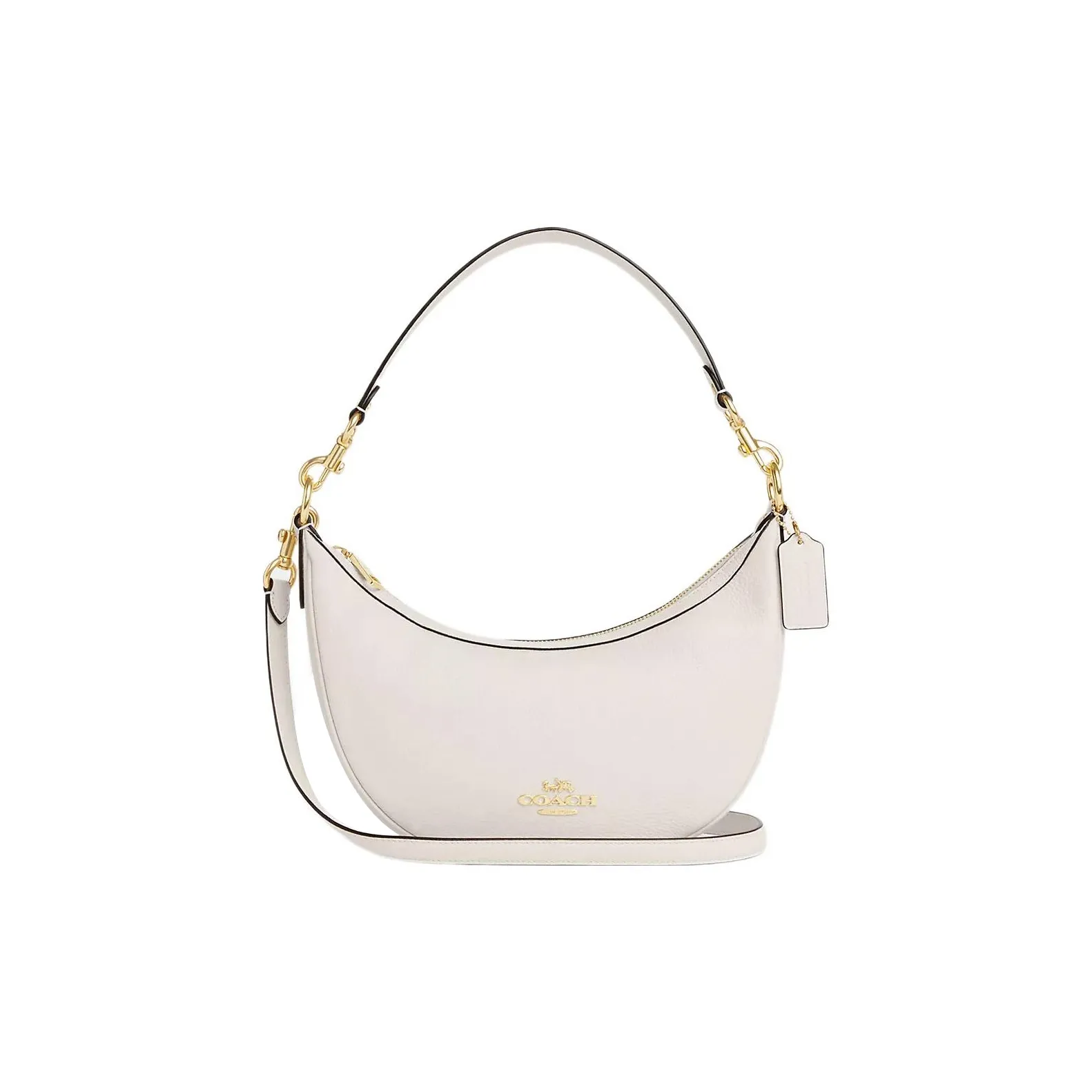 COACH Aria Коровья кожа Лунный Сумка на плечо Средний Женские Золотой Мел белый