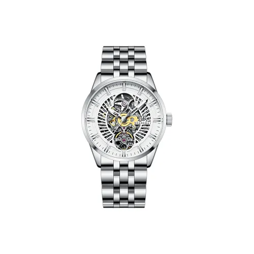 Шанхай Автоматический Механический Movement Мужские National Часы 41mm*41mm*11,5mm Белый
