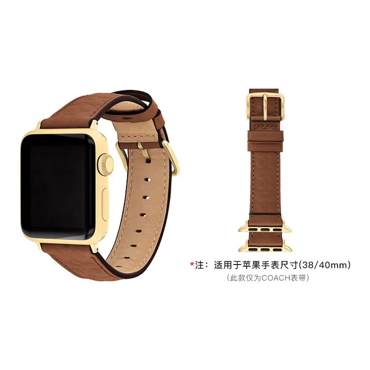COACH Strap Apple Compatibility Genuine Leather Material 40mm