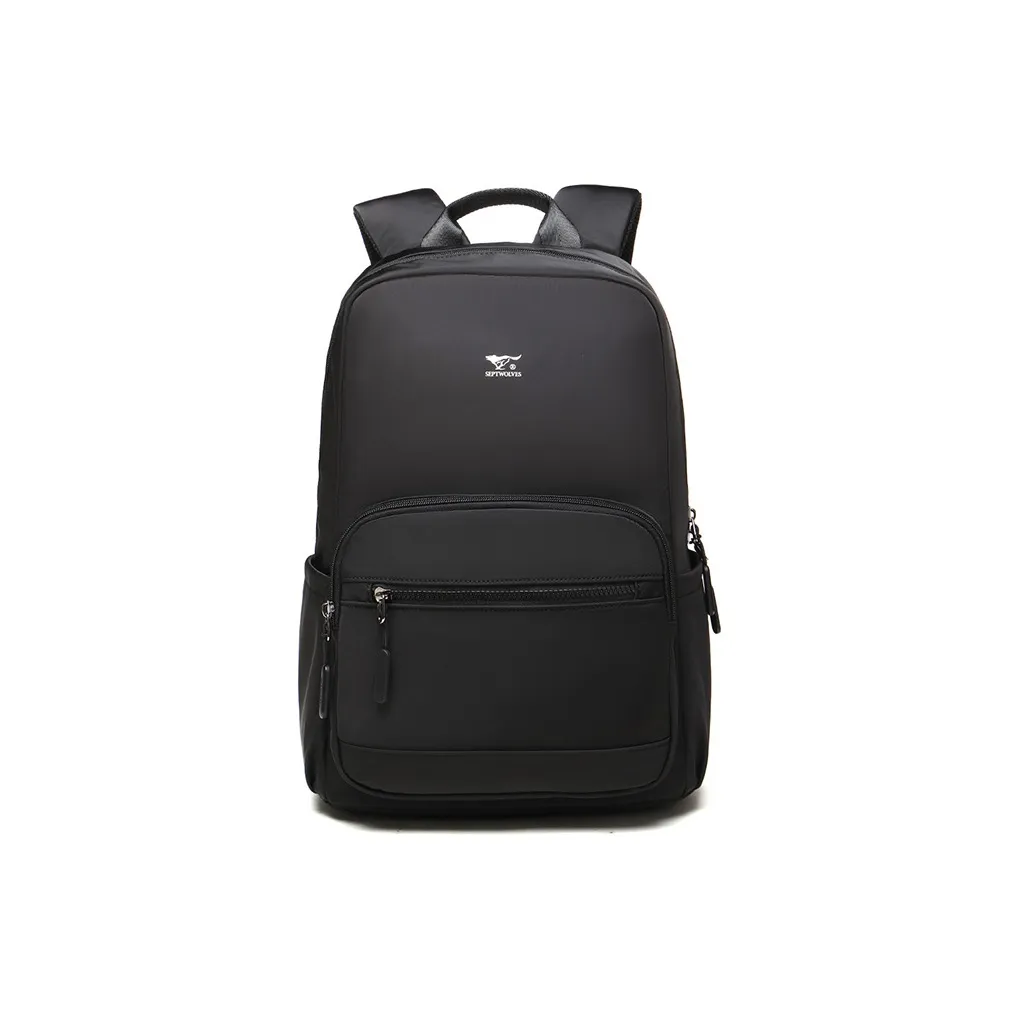 SEPTWOLVES Fabric Backpack Backpack Travel Bag Medium Size Unisex Black