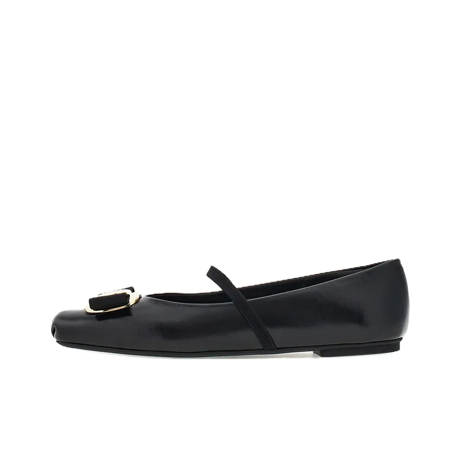 FERRAGAMO New Vara Flat Ballerina Shoes