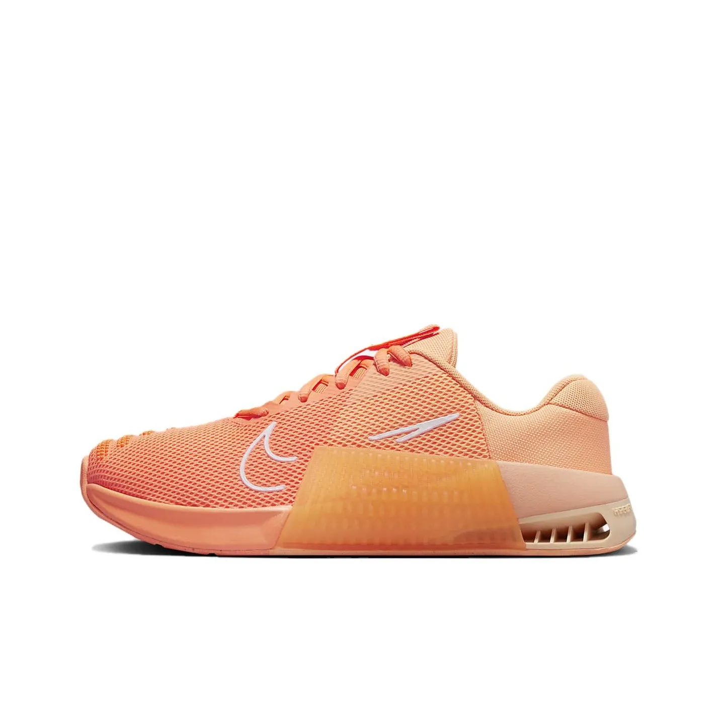 Nike Metcon 9 AMP противоскользящие и устойчивые к истиранию кроссовки для тренировок с низким верхом женские апельсинового цвета