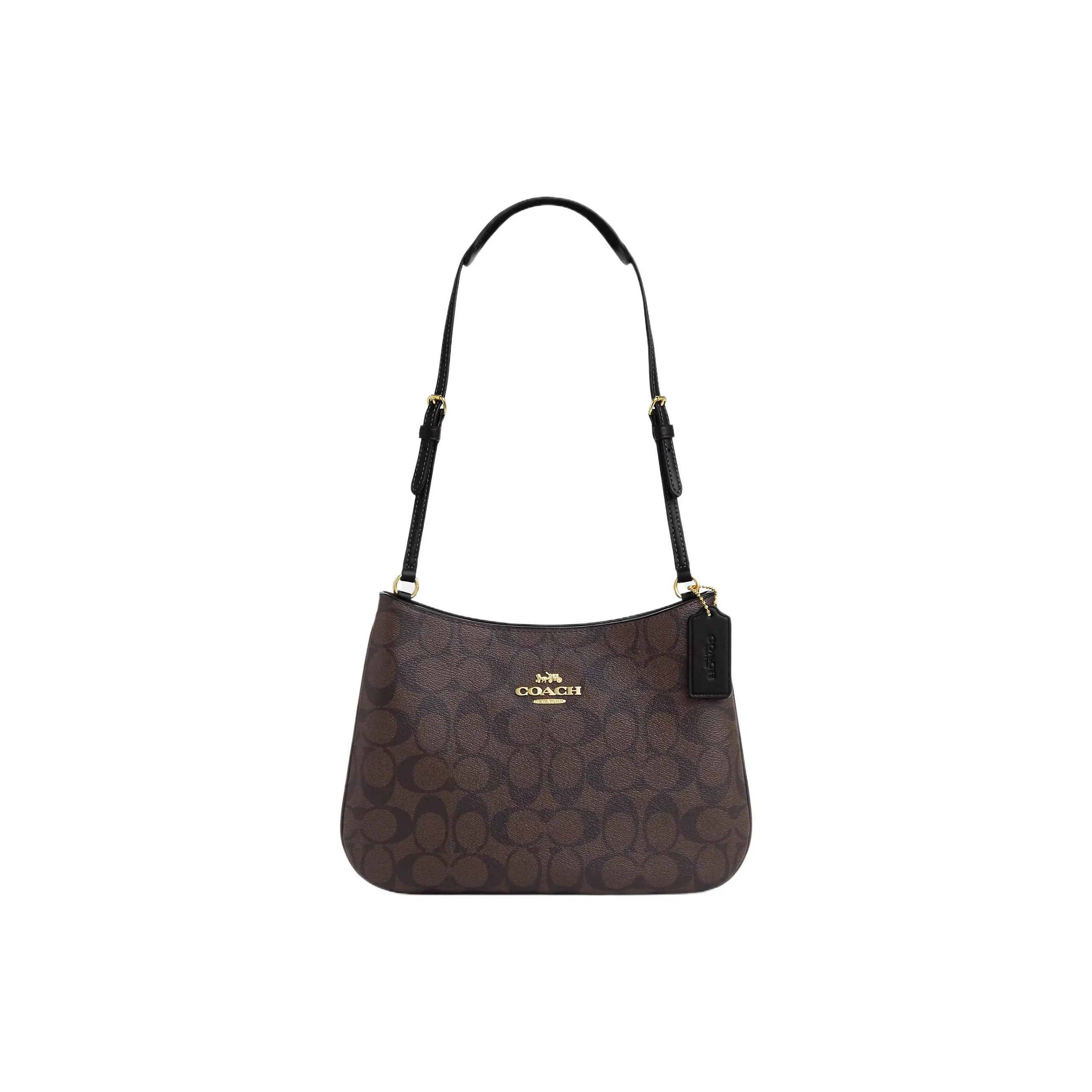 COACH Penelope Canvas With Leather Handbag, Shoulder Bag Medium Size Women's Coffee
