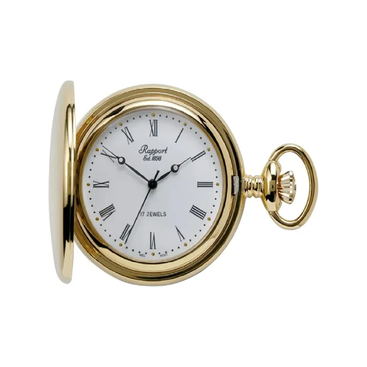 RAPPORT Mechanical Movement Stainless Steel Pocket Watch 48mm Unisex White