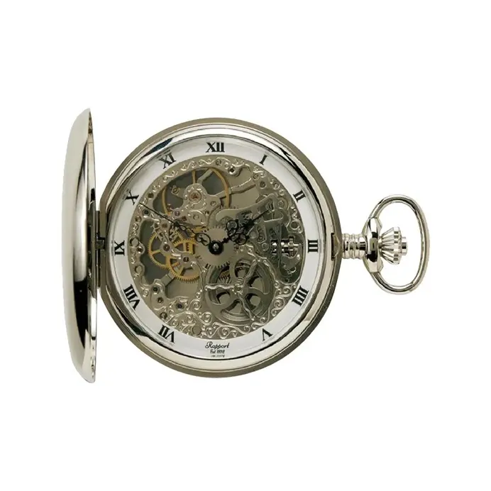 RAPPORT Mechanical Movement Metal Pocket Watch 52mm Unisex Silver