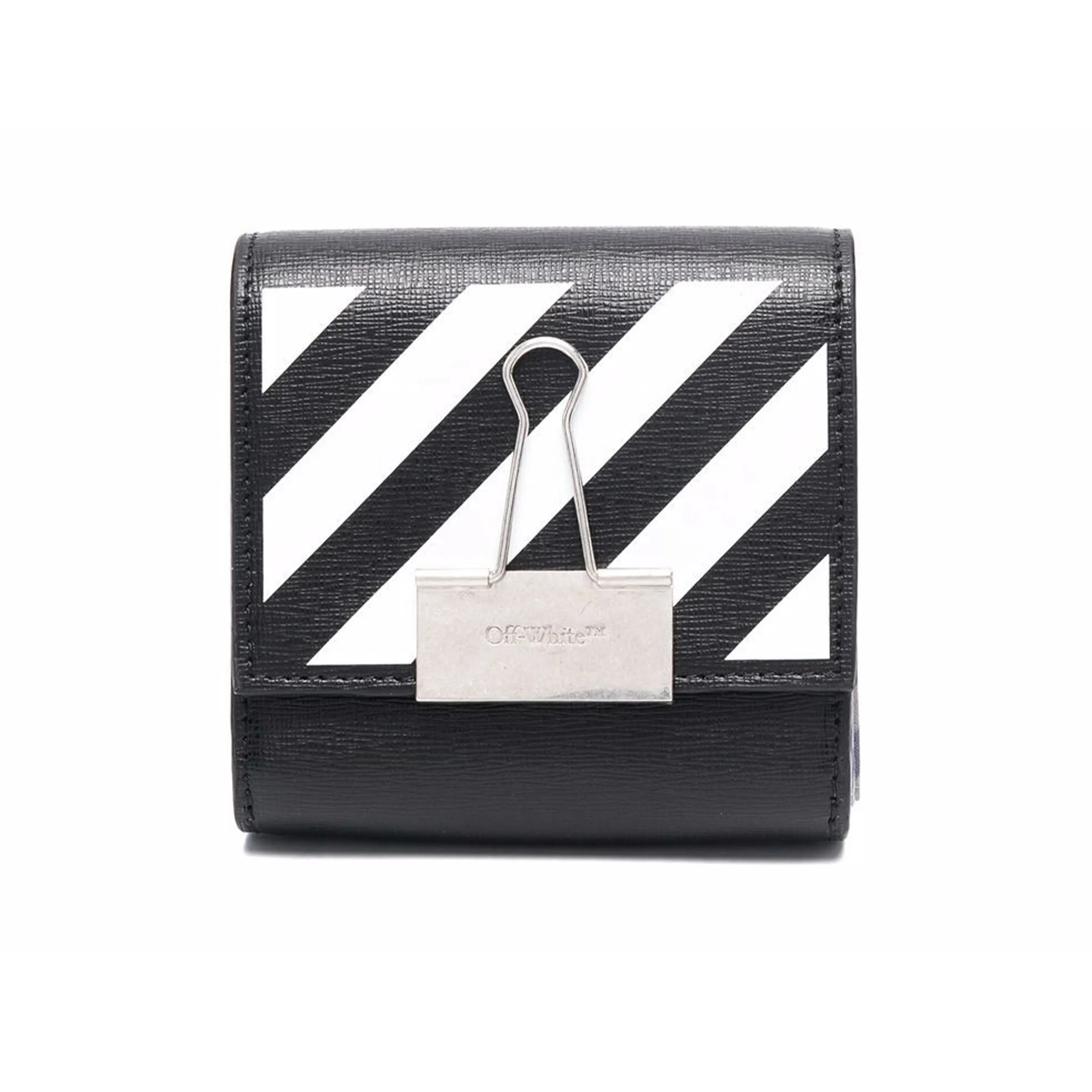 Off Белый Кожа Кошелек Женский Белый Черный