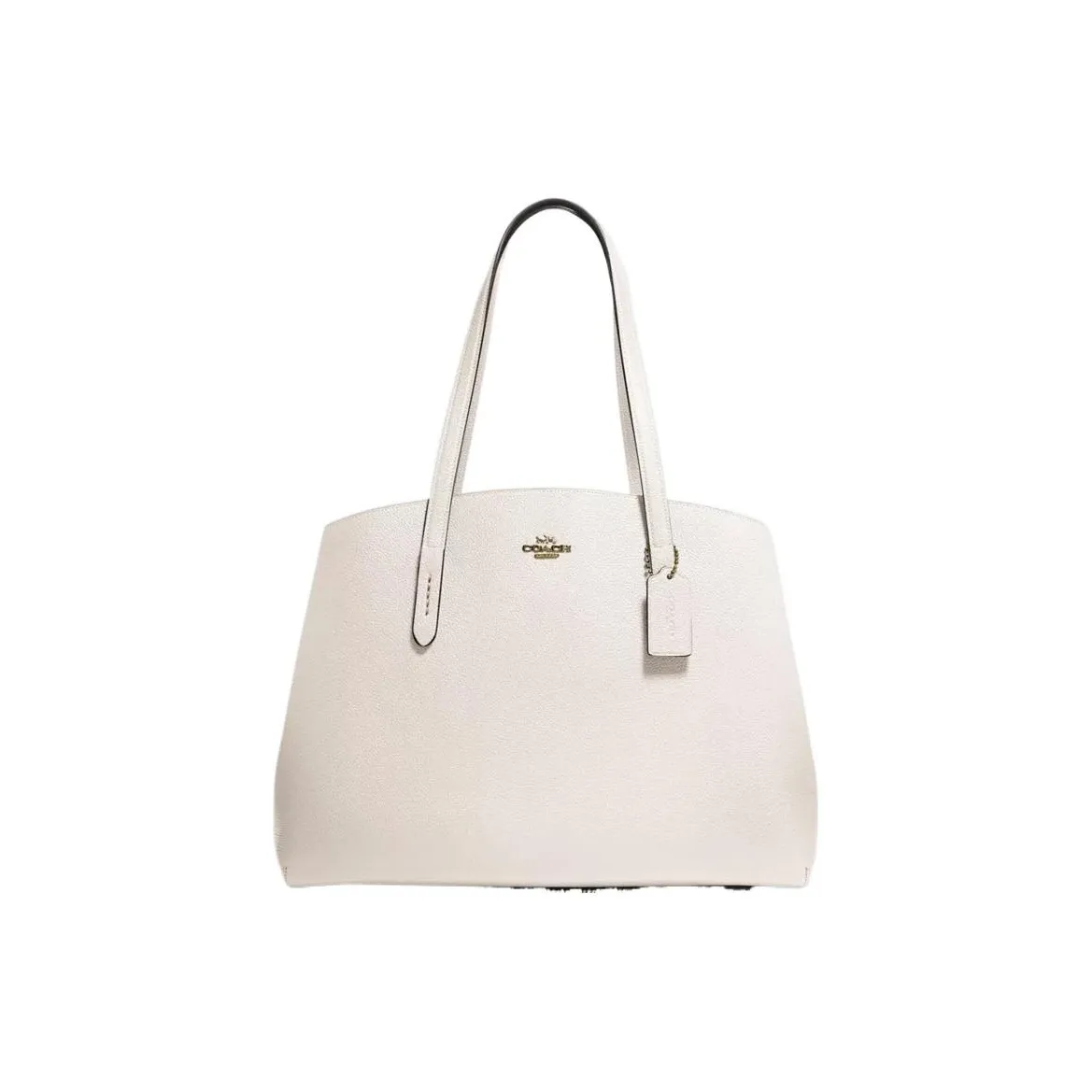 COACH Charlie Галечная кожа Сумка-купол Тоут Сумка Сумка для покупок Сумка Сумка через плечо Женская Белая