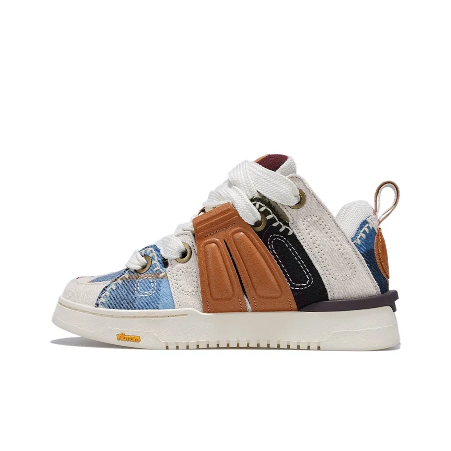 Палладий Low Топ Скейтборд Кроссовки Женские Желто-Коричневый