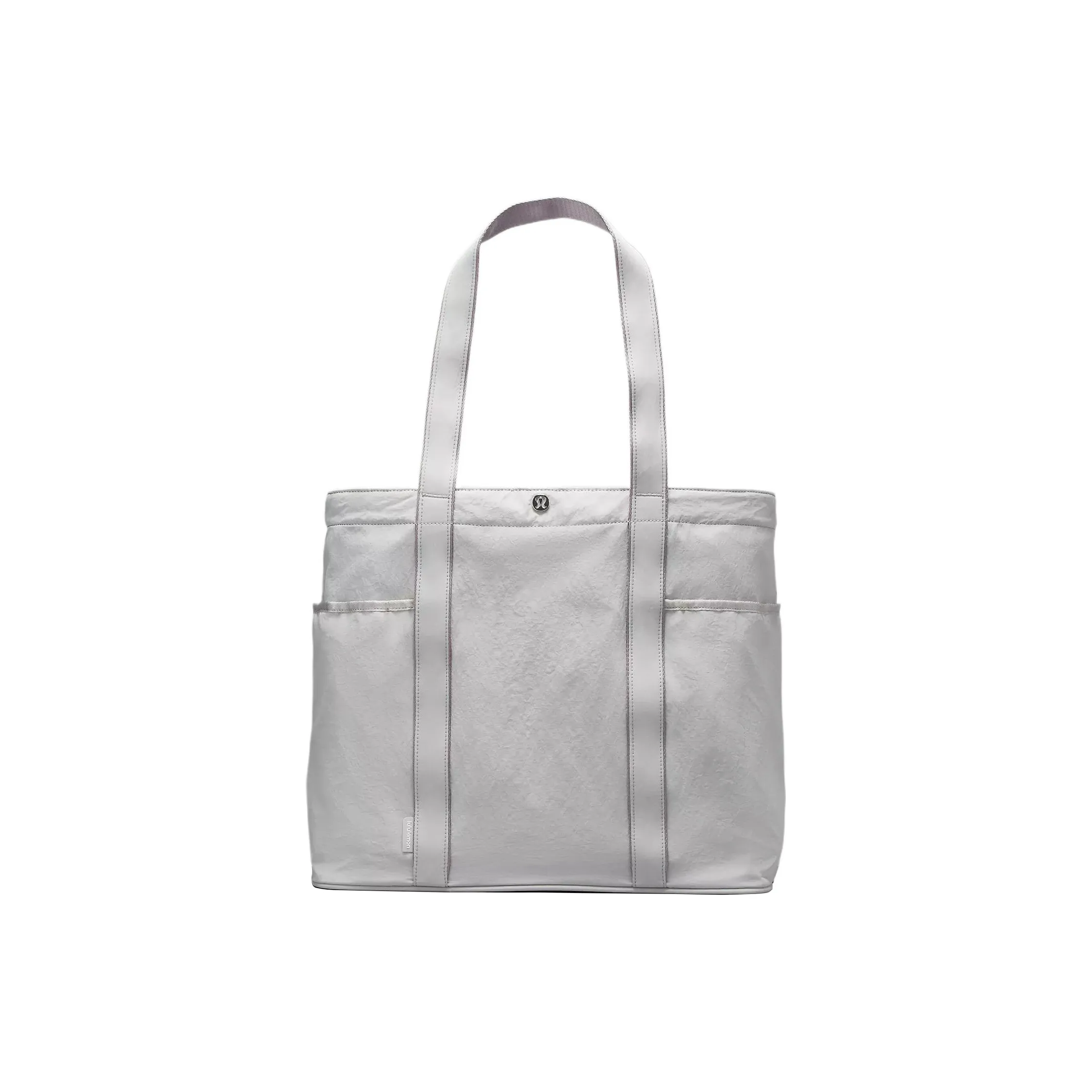 lululemon Нейлоновая сумка-тоут сумка для покупок сумка через плечо сумка обычного размера унисекс серебряная капля