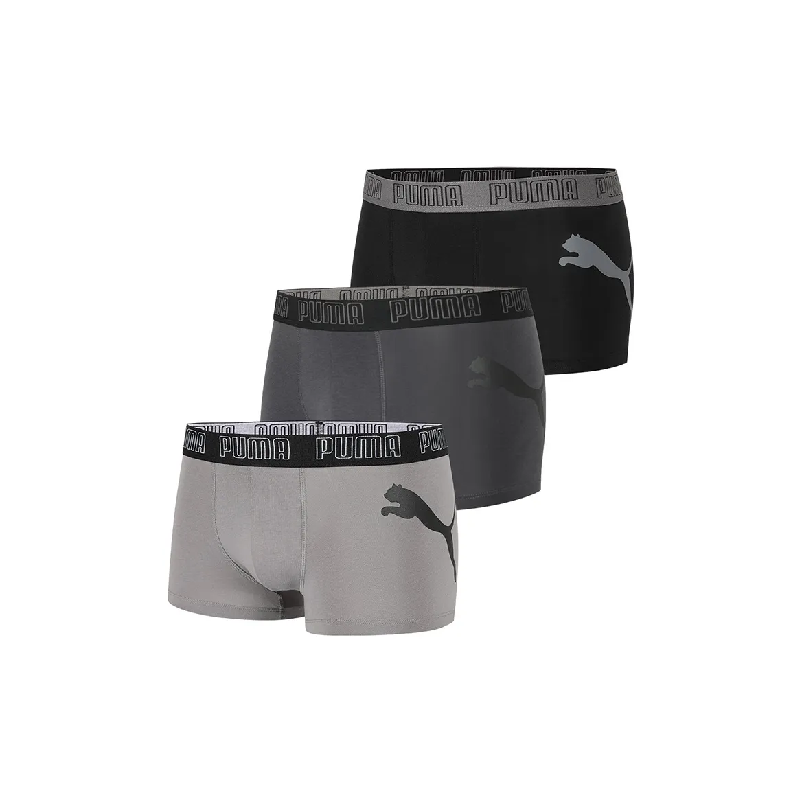 PUMA Underpants Men's 3 Pack, Black Gray Combo