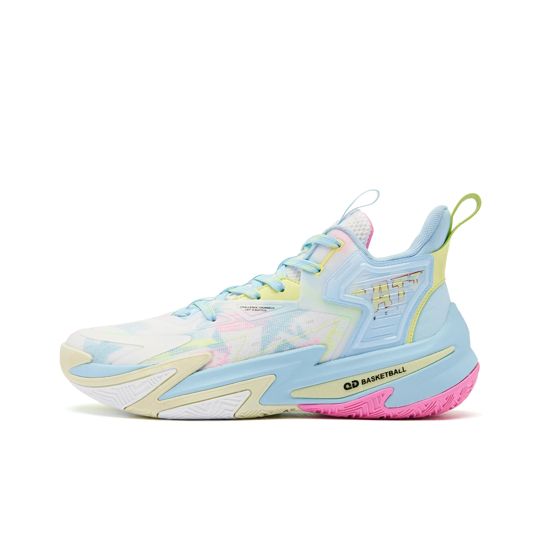 QIAODAN Broken Shadow 5 Basketball Shoes Men's Low Top Pink