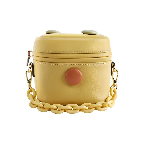 CONWOOD Корова Разделенная Сумка через плечо Сумка на одно плечо Женская Сырно-желтый Макаруново-розовый