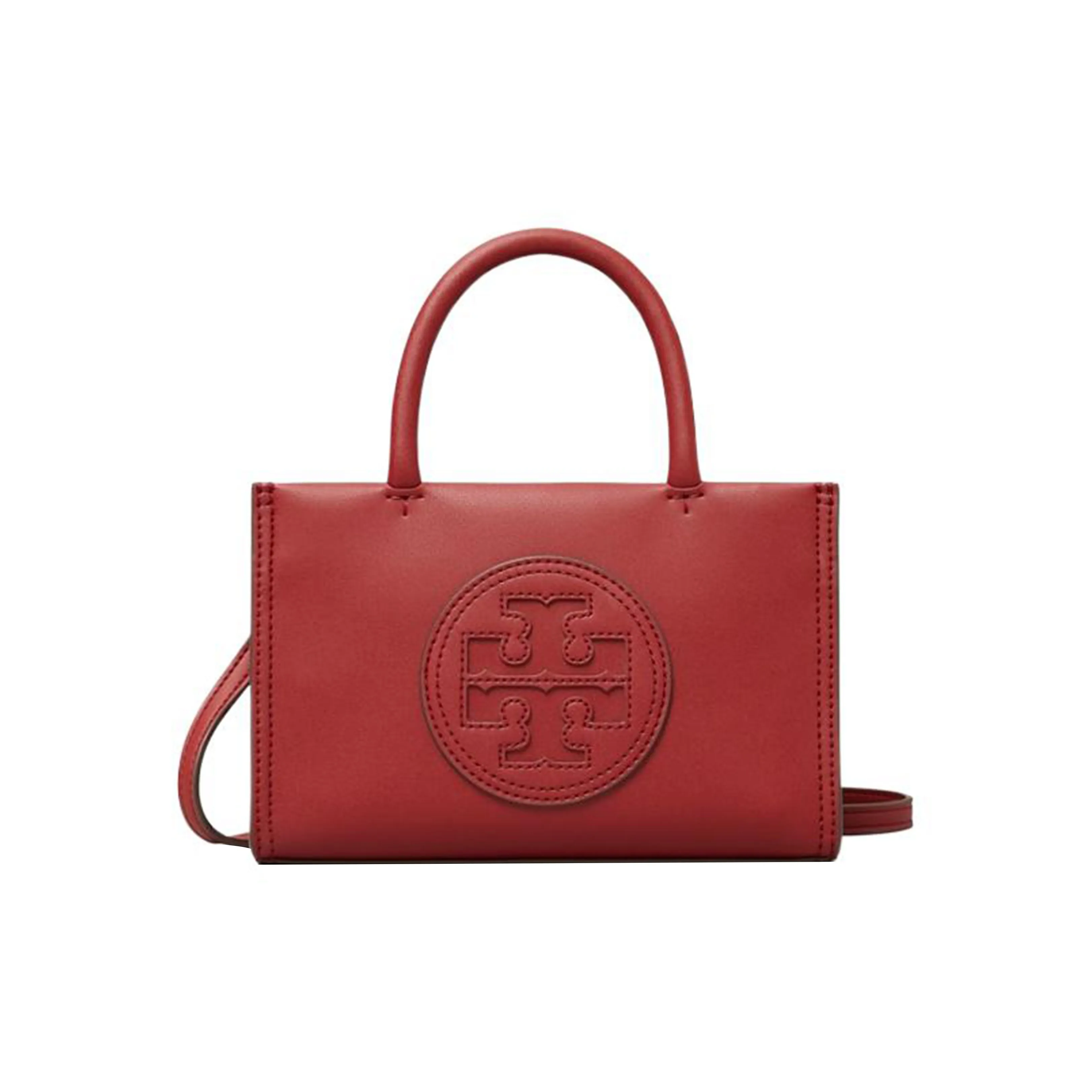 TORY BURCH Ella Синтетическая кожа Тоут Сумка Сумка для покупок Сумка через плечо Сумка Мини Женская Июнь Ягода