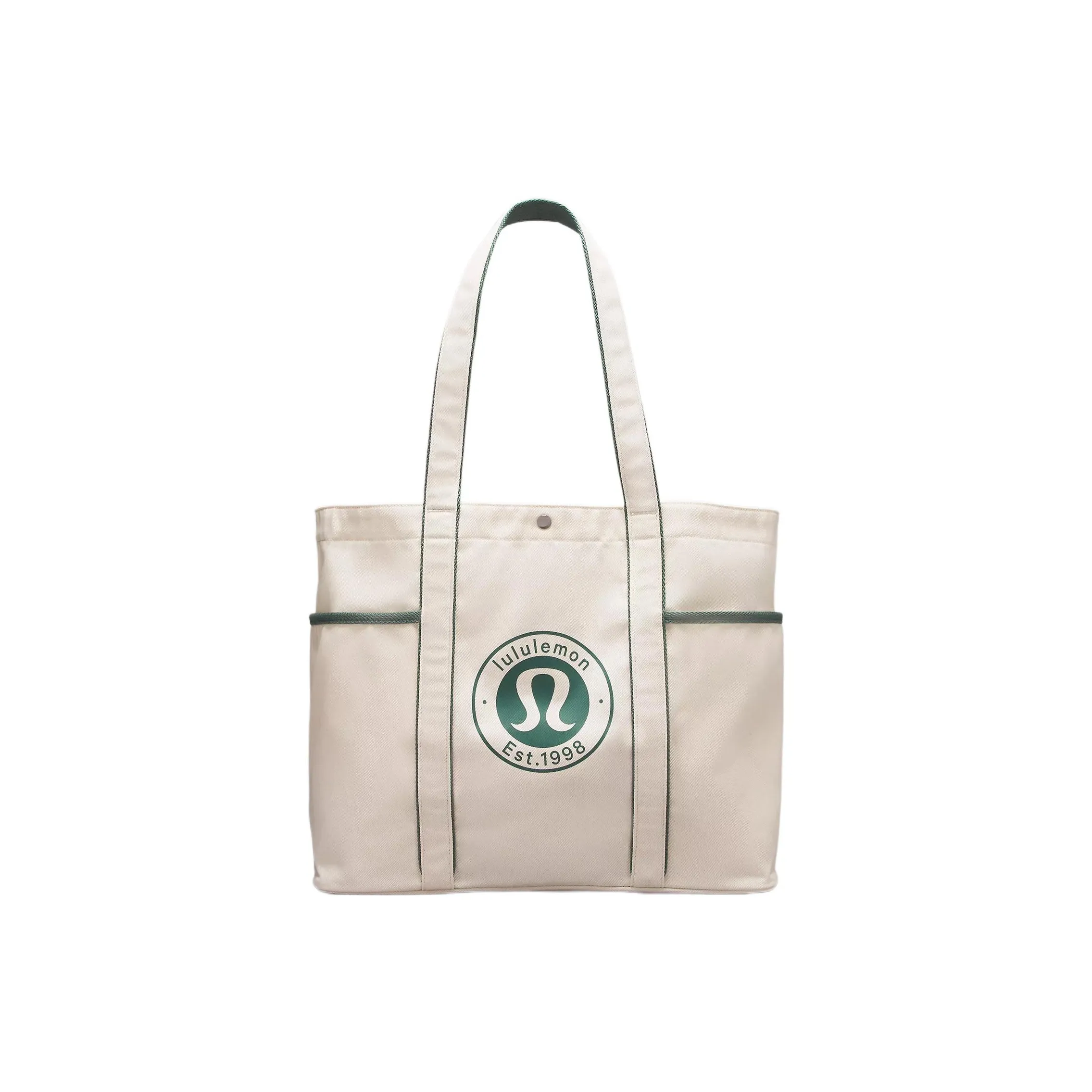 lululemon 100% хлопок Тоут Сумка Сумка для покупок Сумка на плечо Сумка обычная унисекс естественный лес