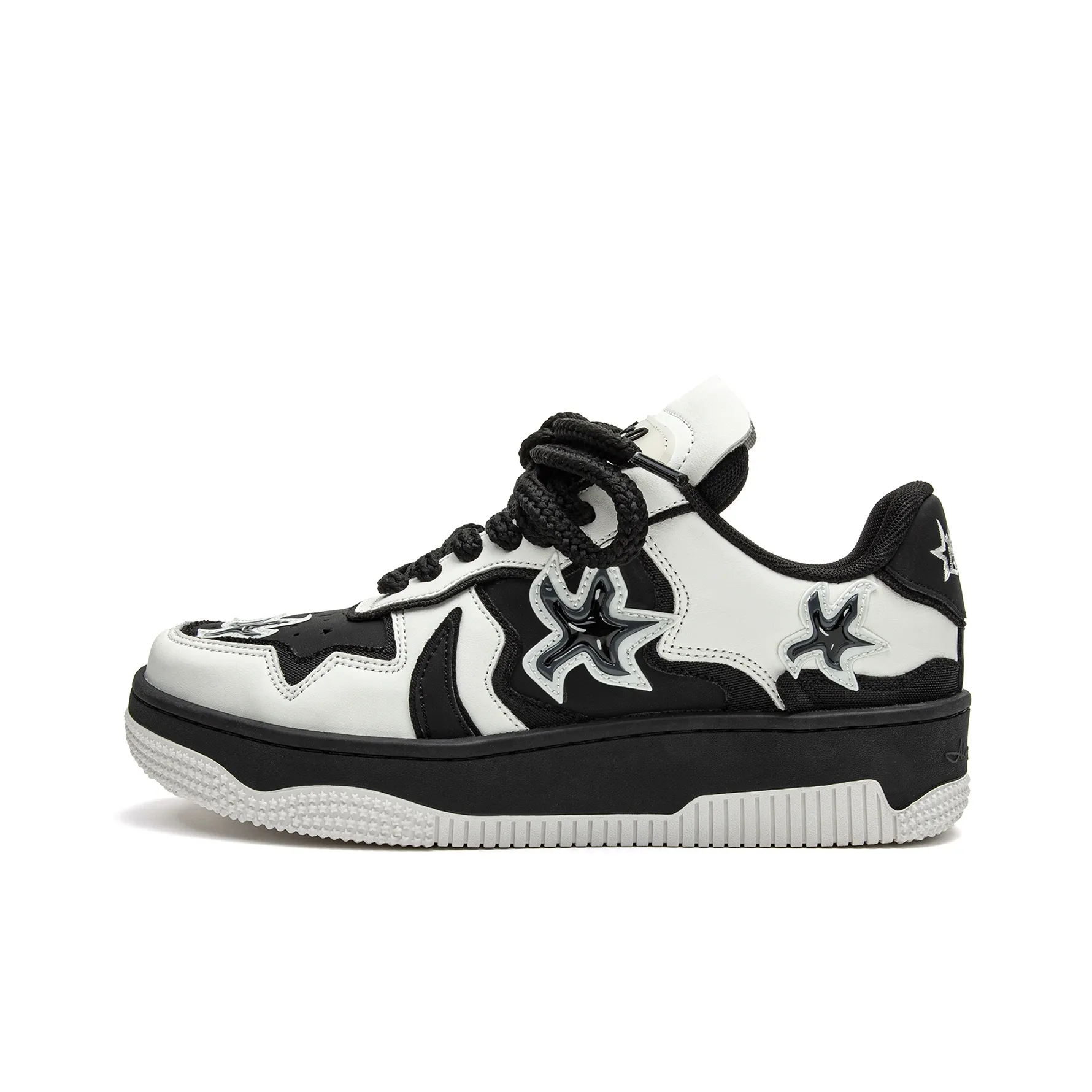 Youthloser Бег Звезды Коллекция визуально увеличивает рост Кроссовки для скейтбординга Унисекс Черный