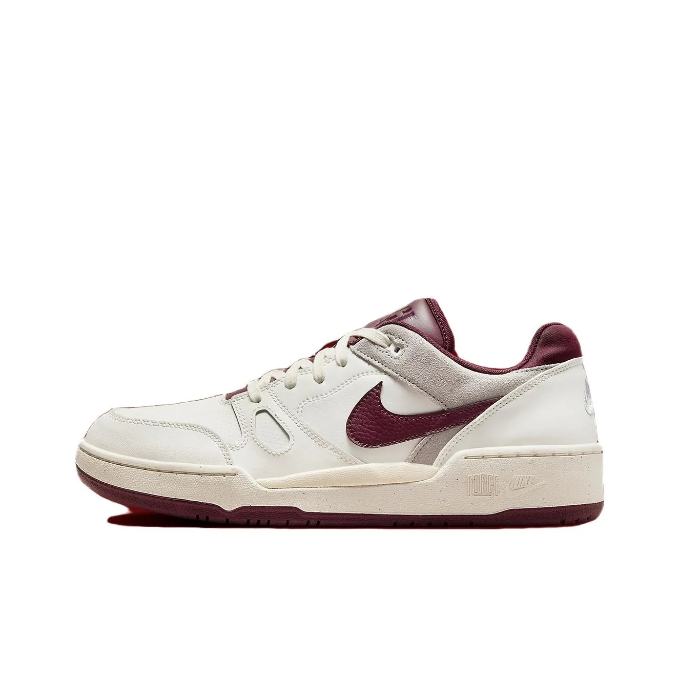Nike Full Force Low Slip-Resistant Low Top Скейтборд Кроссовки Мужские Белый Красный