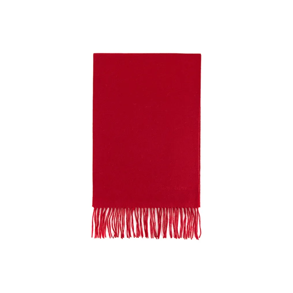 MARJAKURKI Red Scarf With Soothing Atmosphere Greeting Card Exuding Elegance Unisex