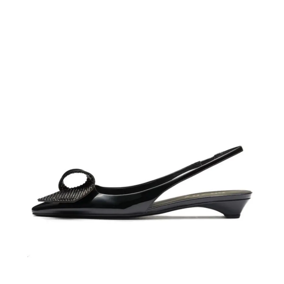 PRADA 25mm Appliqué detail Leather Pumps