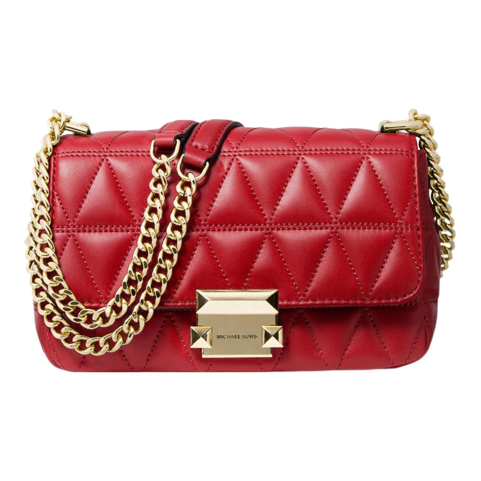 MICHAEL KORS Sloan Sheepskin Crossbody Bag, Shoulder Bag Small Size Women's Burgundy