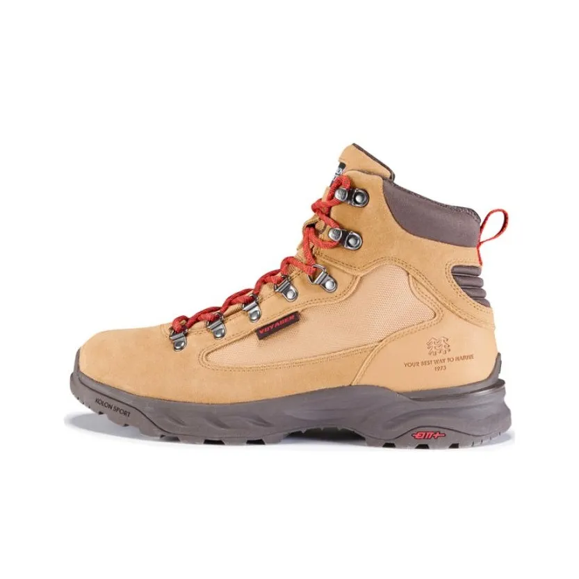KOLON SPORT HIKE Series Cushioning, Wear Resistant High Top Outdoor Shoes Unisex Brown