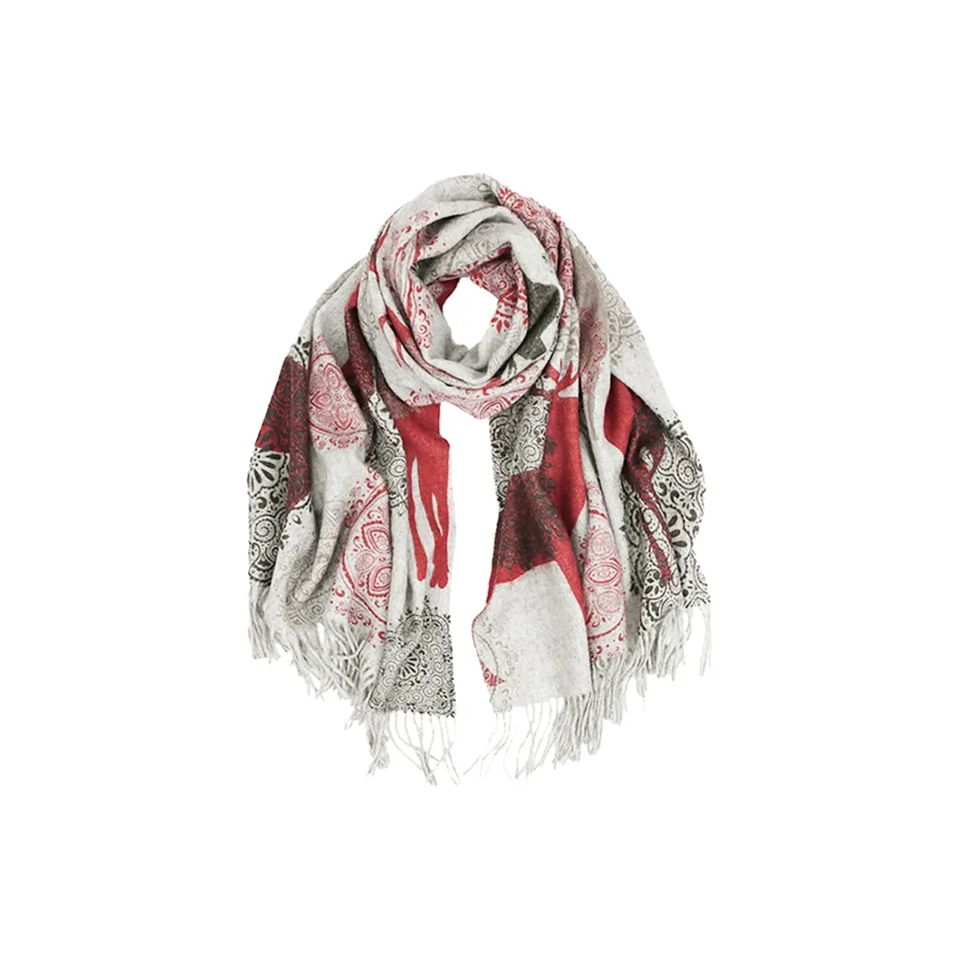 MARJAKURKI Scarf Northern Winter Greeting Card Writing Service Exquisite Artistic Style Intellectual Atmosphere Women's