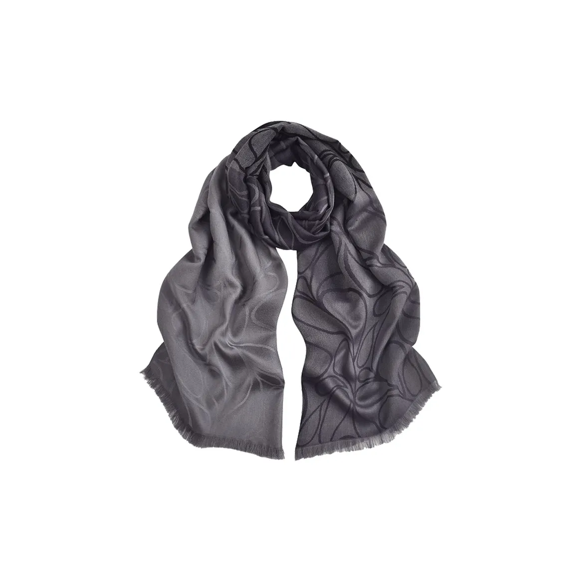 MARJAKURKI Red Scarf Atmosphere Advanced Ripples In The Stream Greeting Card Elegance Women's