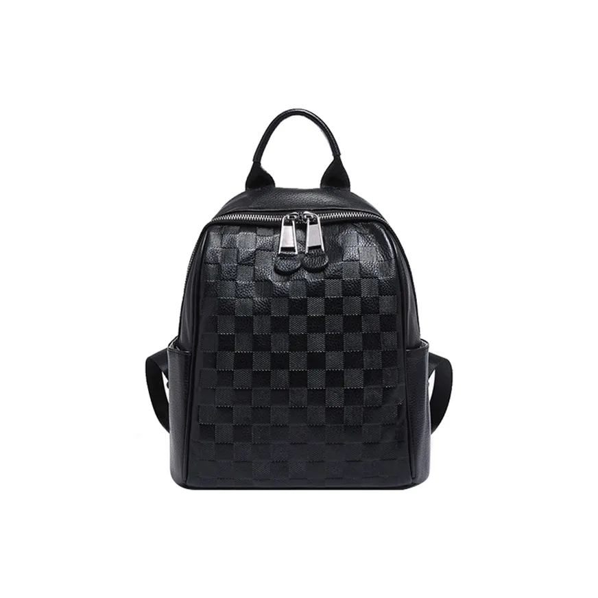 Safiya Коровья кожа Carry Рюкзак Большой Женский Черный Белый