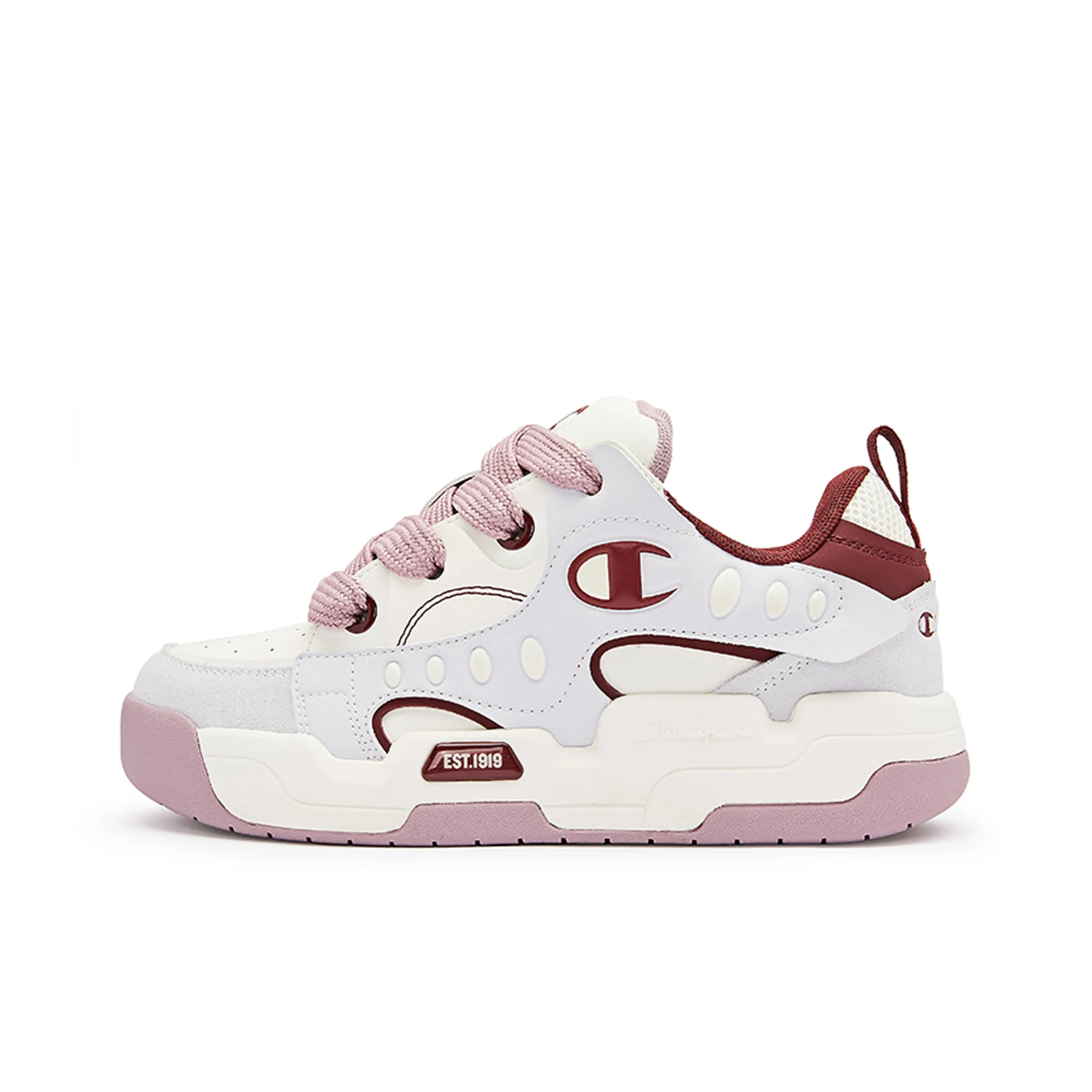 Champion Playful Пухлые туфли Низкий топ Скейтборд Кроссовки Женские Светло-фиолетовый