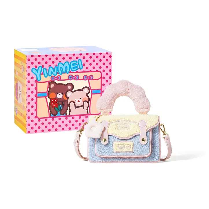 Sound For Life Овечья шерсть Синтетическая кожа Почтовая сумка Сумка Маленькая Женская Розовая