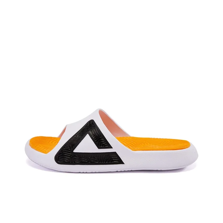PEAK Slide Slippers Men's White Black Orange