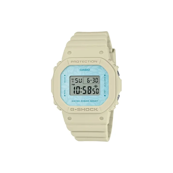 CASIO G Shock Кварцевый механизм Смольный ремешок Часы Женские Синий циферблат GMD S5600NC 9JF