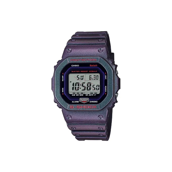 CASIO SQUAD Series SHOCK Кварцевый механизм Смольный ремешок Часы Мужские Циферблат Серый DW B5600AH 6JF