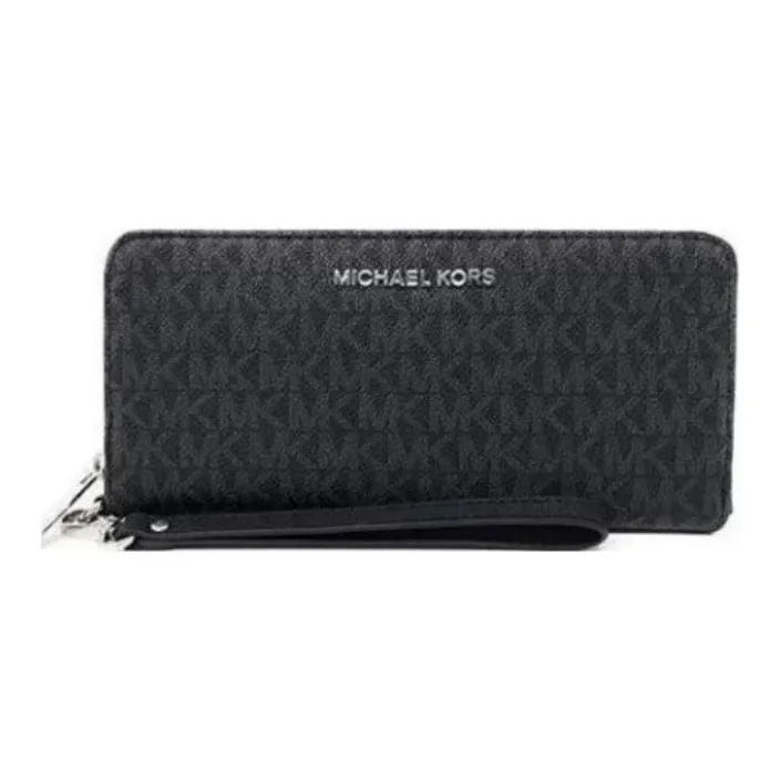 MICHAEL KORS Jet Set Leather Wallet Regular Women's Black