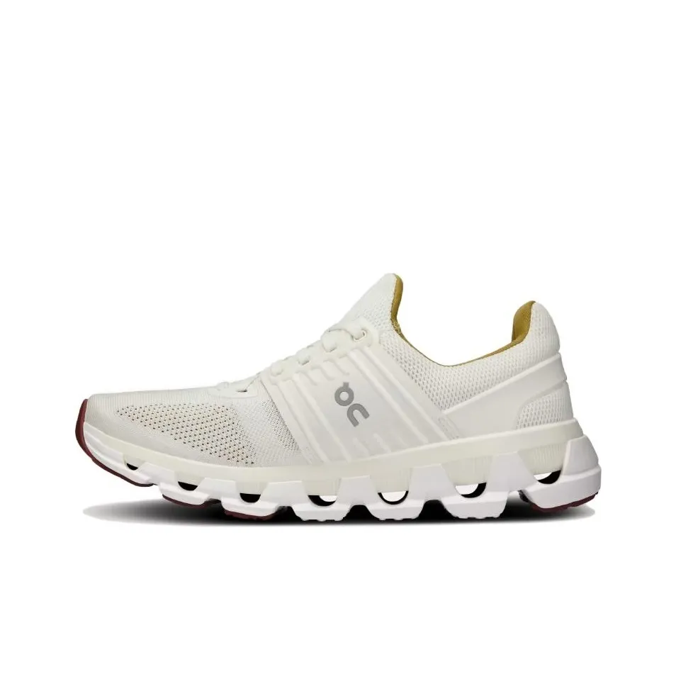 On Cloudswift Cushioning Wear Resistant Low Top Training Running Shoes Women's White Green