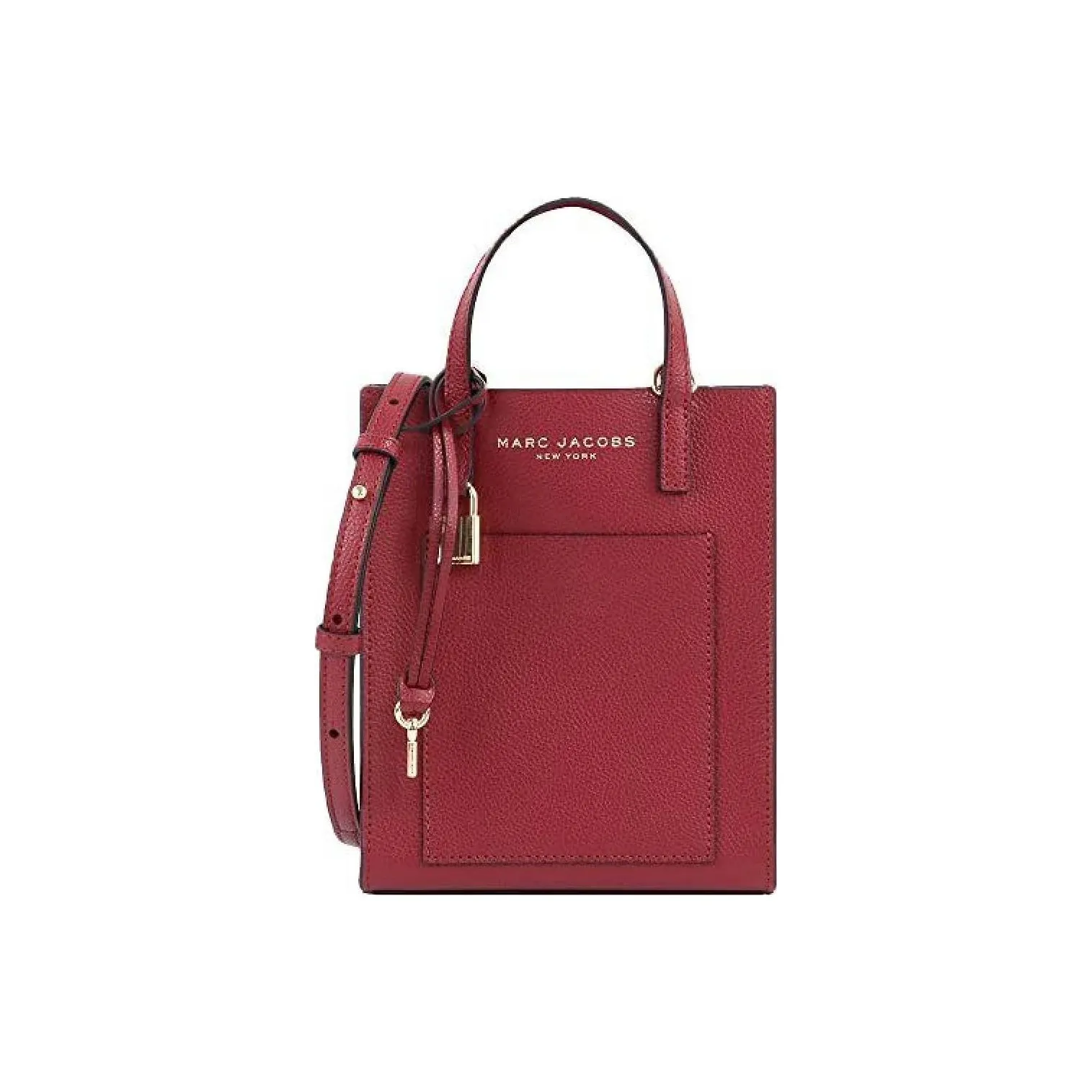 MARC JACOBS Leather Tote Bag, Shopping Bag, Shoulder Bag, Crossbody Bag, Handbag Mini Women's Garnet Red