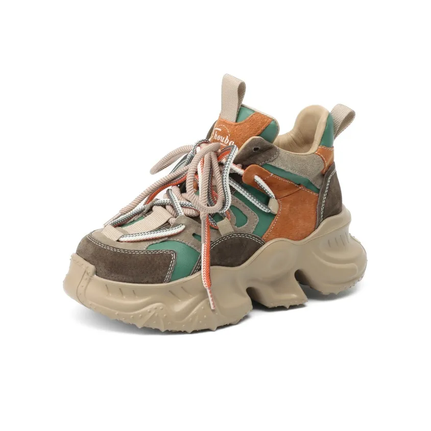 SOBB Амортизация Противоскользящий Устойчивый к истиранию Водонепроницаемый And Дышащий MID Топ Повседневная обувь 7 см Женские