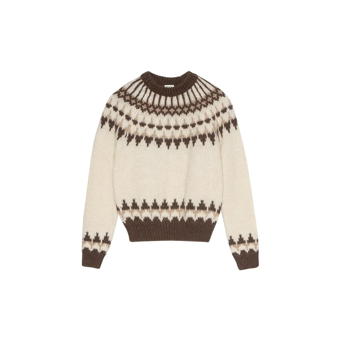 SAINT LAURENT Fair Isle style Knitted Sweater