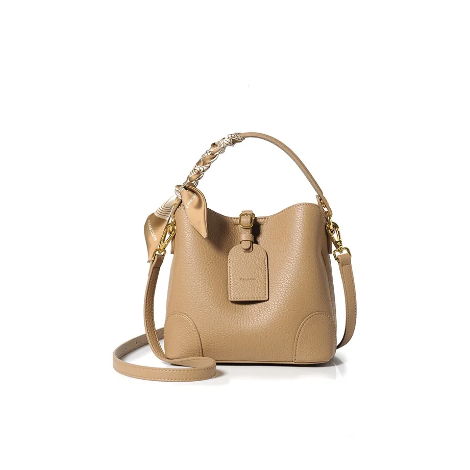 Versman ПУ (полиуретан) Сумка-тоут Сумка для покупок Сумка-ведро Сумка через плечо Сумка на одно плечо Сумка среднего размера Женская Цвет печенья Экрю Черный