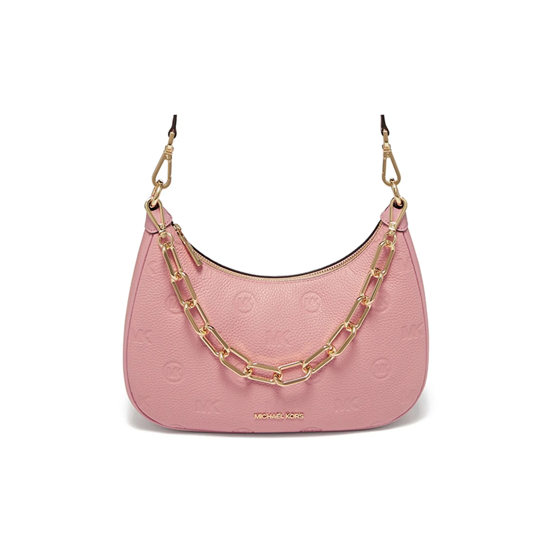 MICHAEL KORS Cow Leather Crescent Bag, Shoulder Bag, Crossbody Bag Tubas Women's Pink