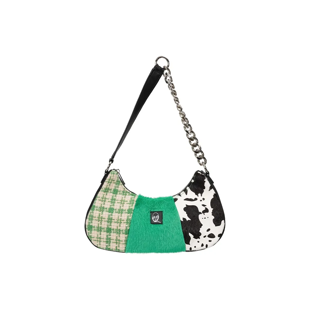 Rebirth Натуральная кожа Сумка через плечо Женская Зеленая