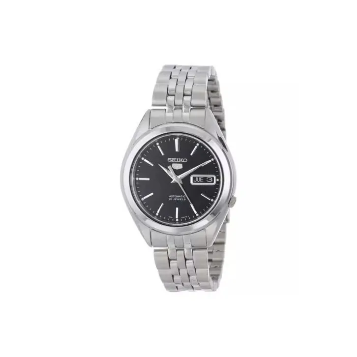 SEIKO Seiko5 Collection Automatic Mechanical Movement Stainless Steel Strap Watch Men's Watches Black Dial