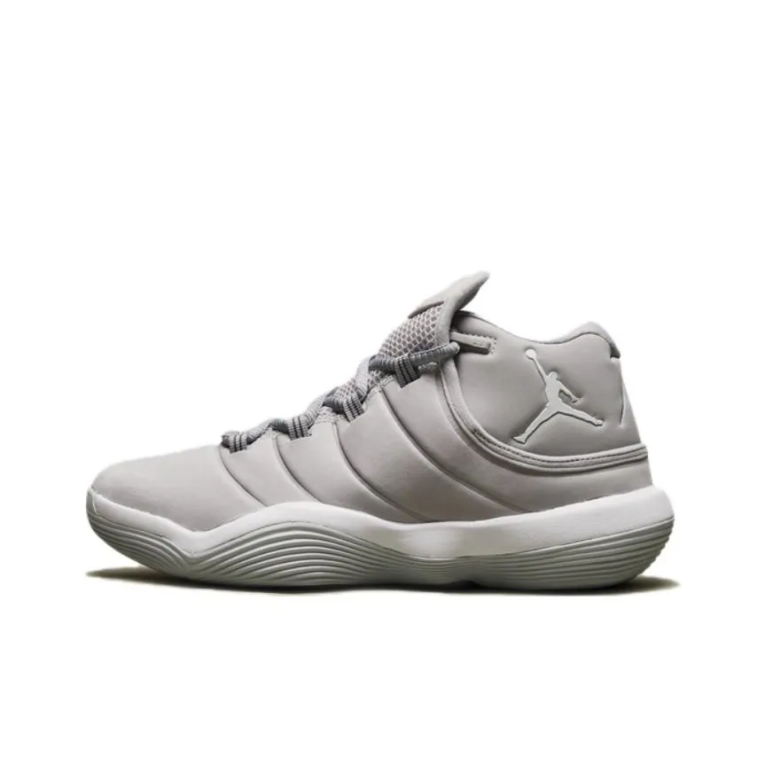 Jordan Super.Fly 2017 Cushioning And Breathable Mid Top Children's Basketball Shoes Gray
