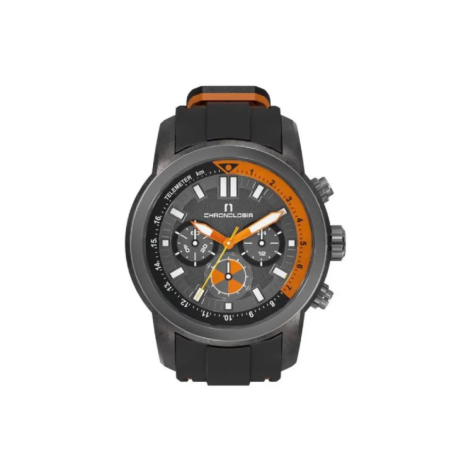 CHRONOLOGIA Pursuer Collection Мужские наручные часы Кварцевый механизм Серый циферблат Мужские часы 85601