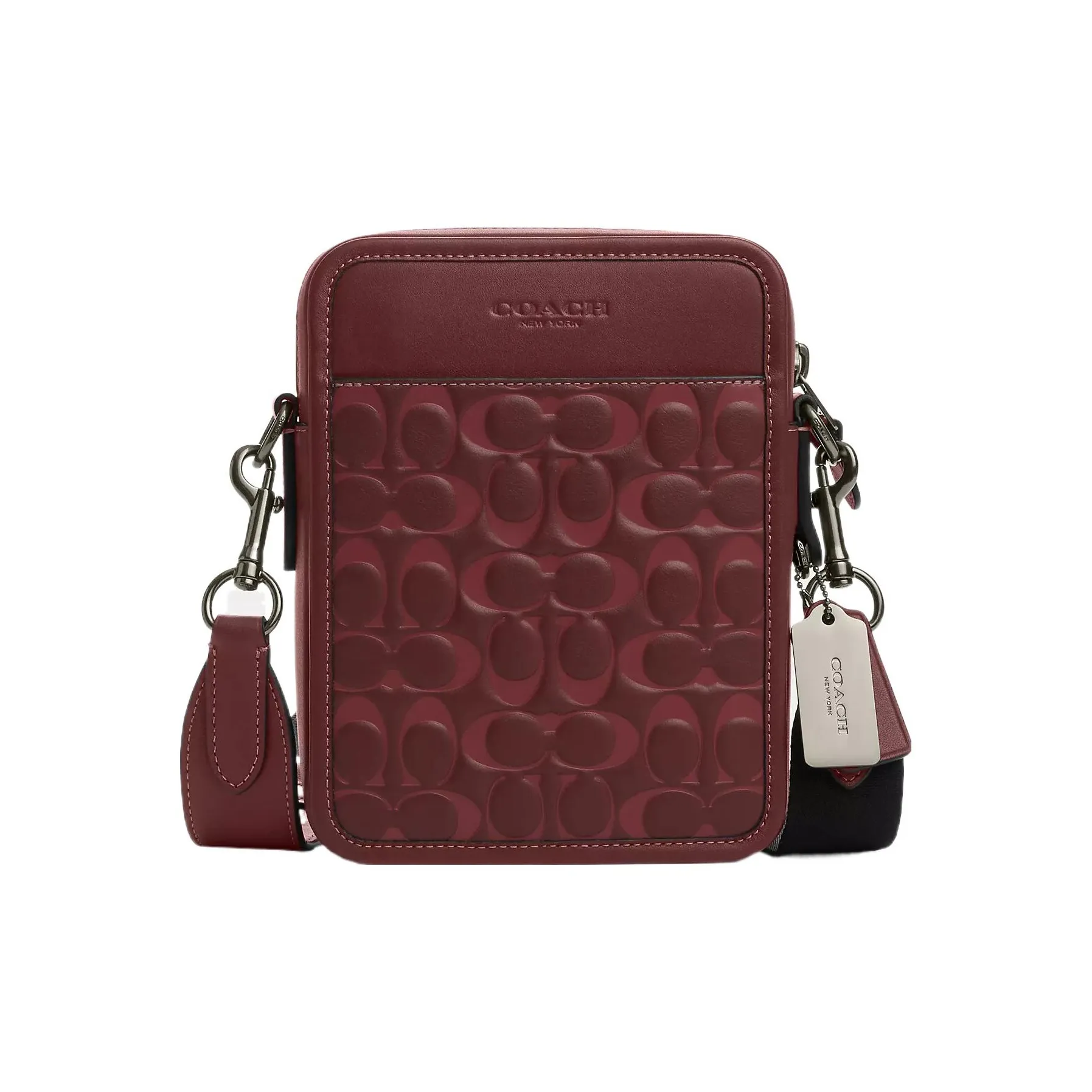 COACH Sullivan Calfskin Shoulder Bag, Crossbody Bag Small Size Women's Burgundy