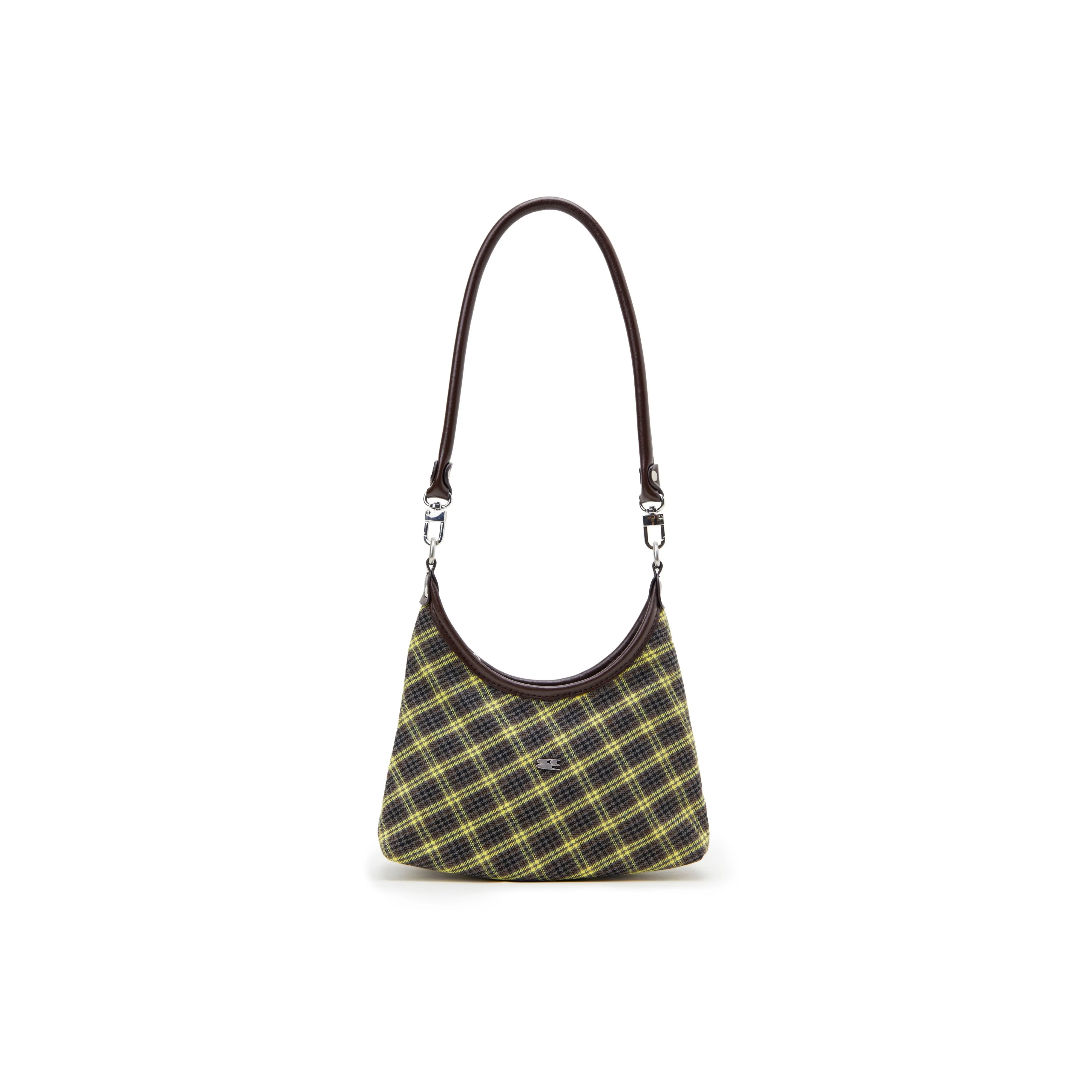 Crying Center Fabric Crossbody Bag Shoulder Bag Women's Plaid/Red/Yellow Black Plaid/Red