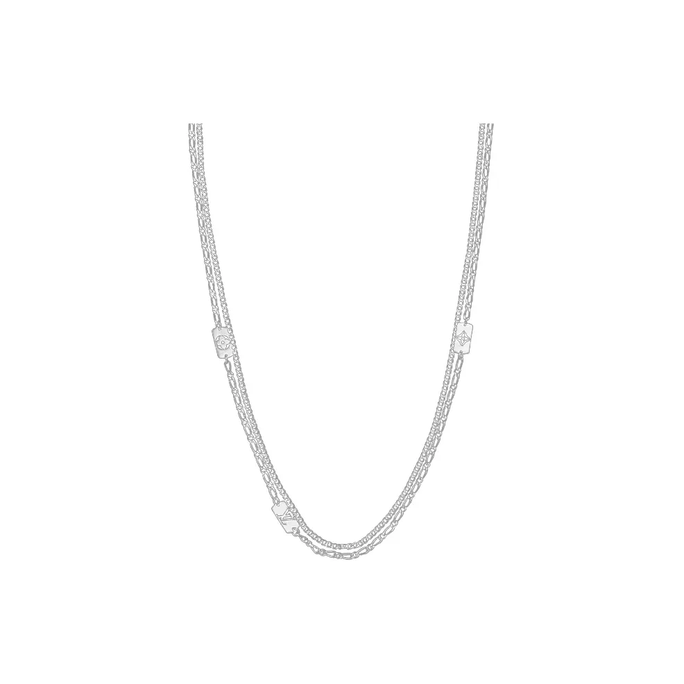 LOUIS VUITTON Metal Necklaces Men's Silver