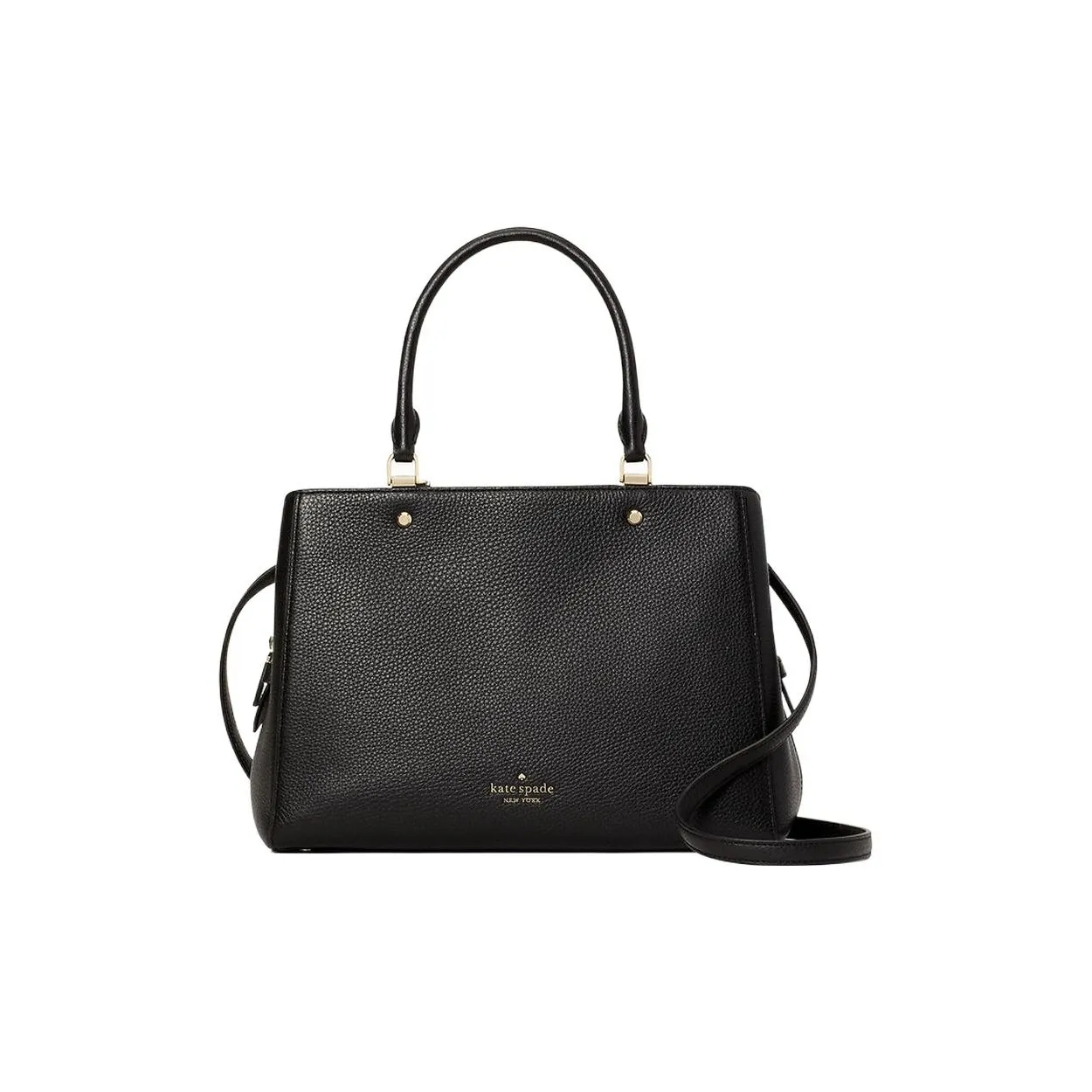 Kate Spade Leila Litchi Grain Leather Tote Bag, Shopping Bag, Handbag, Crossbody Bag Medium Size Women's Black
