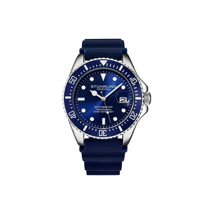 STUHRLING Schutz Sports Watch с силиконовым ремешком кварцевый механизм резиновый ремешок 42 мм красный циферблат мужские часы