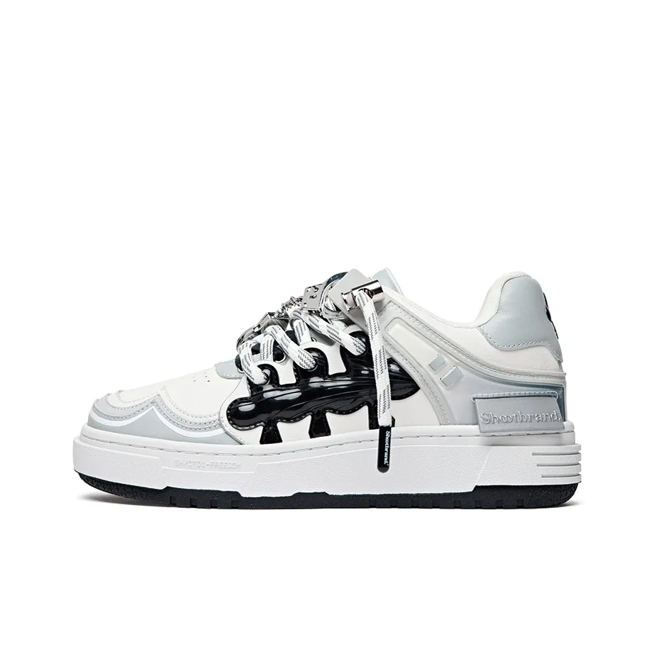 SHOOT BRAND Freedom No.1 FUTURE S Low Top Skateboard Shoes Unisex Silver